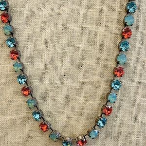 Austrian Crystal Necklace up 18 inch length handcrafted
